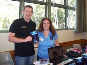 Author Jill Smith with author and director of Publicious Andy McDermott