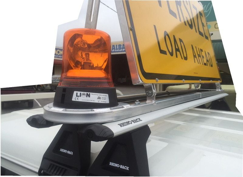 Pilot Vehicle Escort Sign with Lights