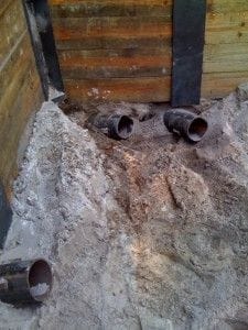 Horizontal Piles at base of Retaining Wall