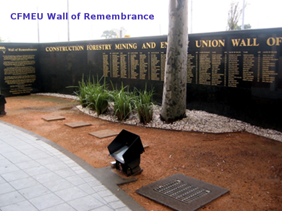 CFMEU Wall of Remembrance