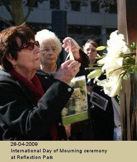 International Day of Mourning ceremony at Reflection Park