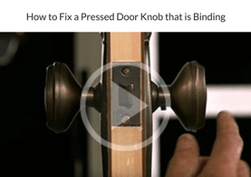 How to Fix a Pressed Door Knob that is Binding
