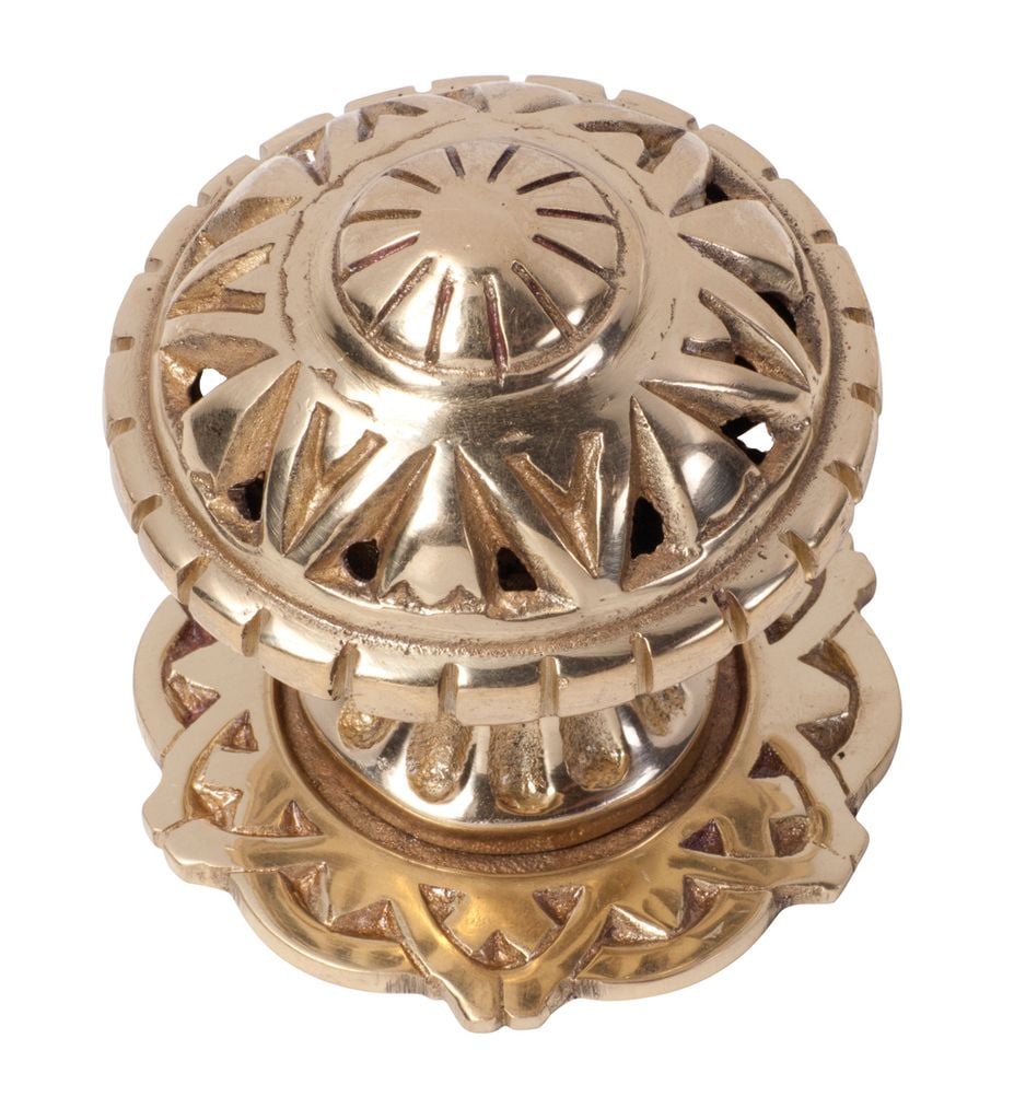 Centre Door Knob Polished Brass1307