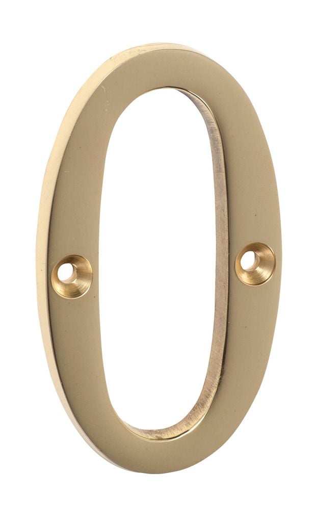 Numeral '0' Polished Brass1390