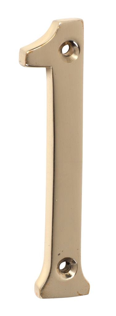 Numeral '1' Polished Brass1391