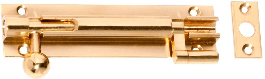 Barrel Bolt - Offset Polished Brass1417