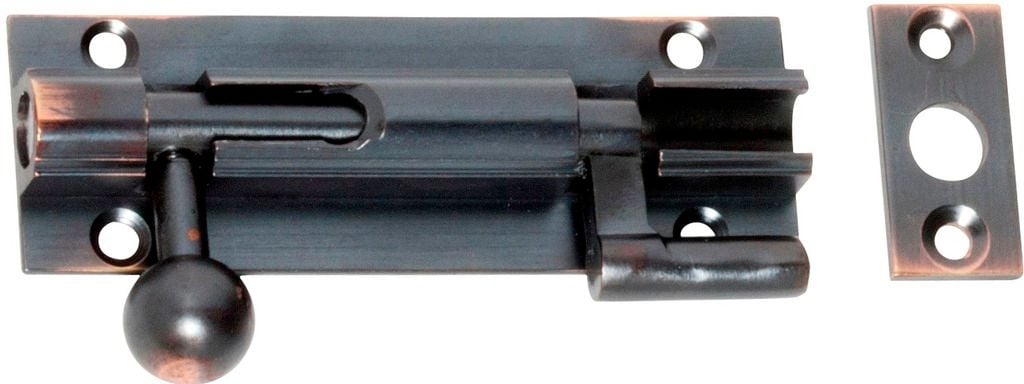 Barrel Bolt - Offset Antique Copper1420