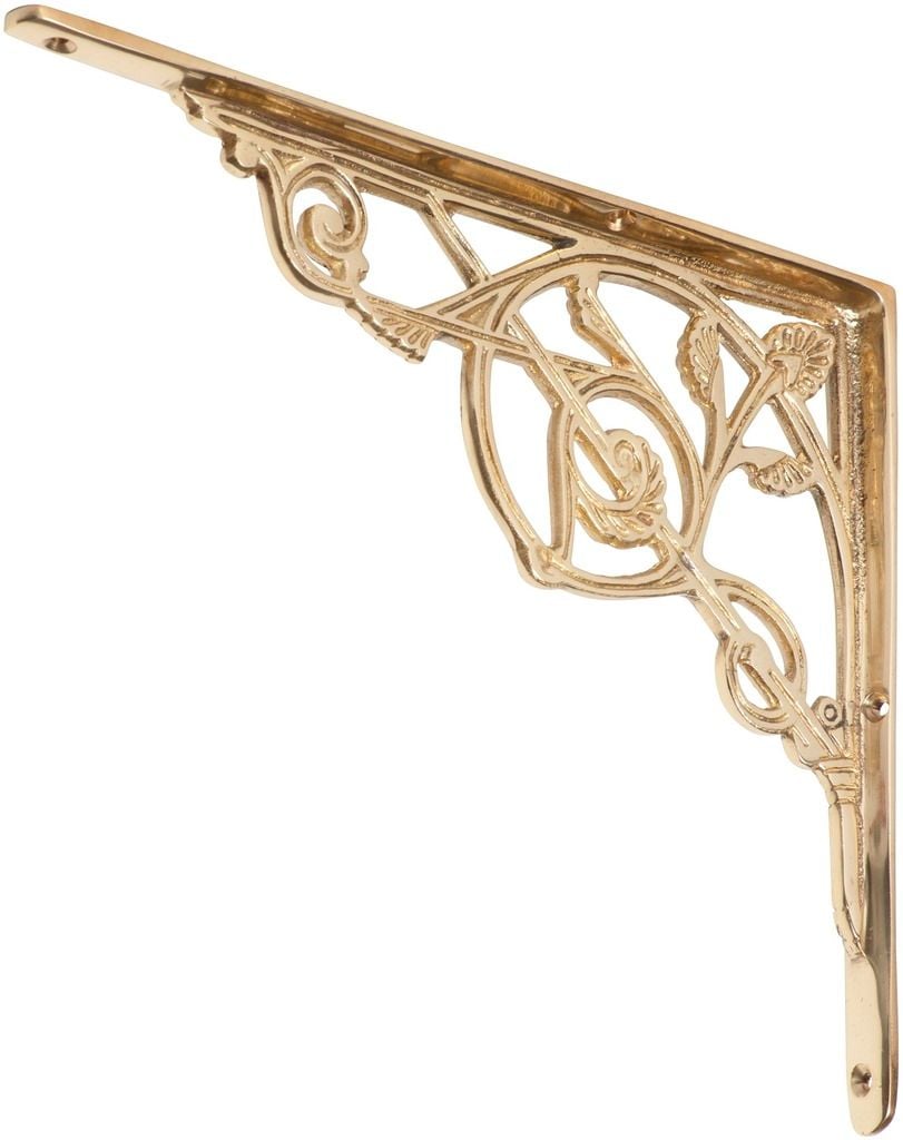 Shelf Bracket Brass Polished Brass1533