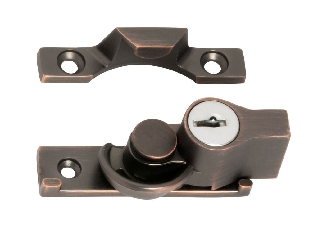 Sash Fastener - Key Operated Antique Copper1613