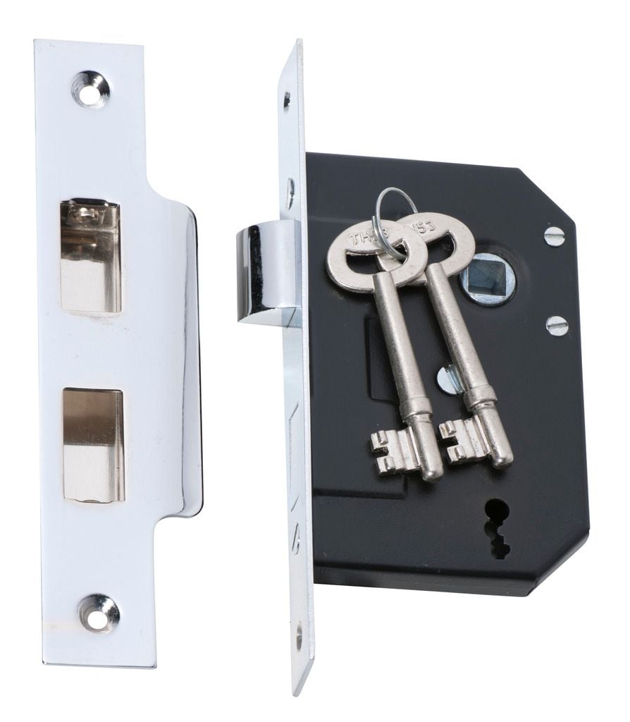 3 Lever Mortice Lock Chrome2210