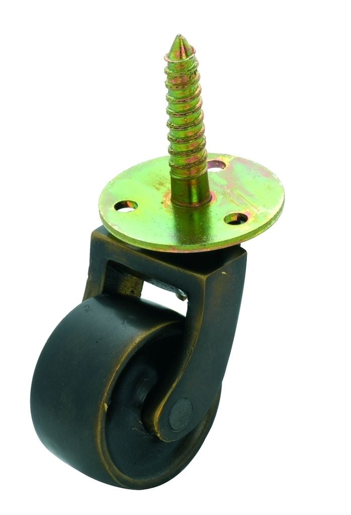 Screw Plate Castor Antique Brass 32mm3527