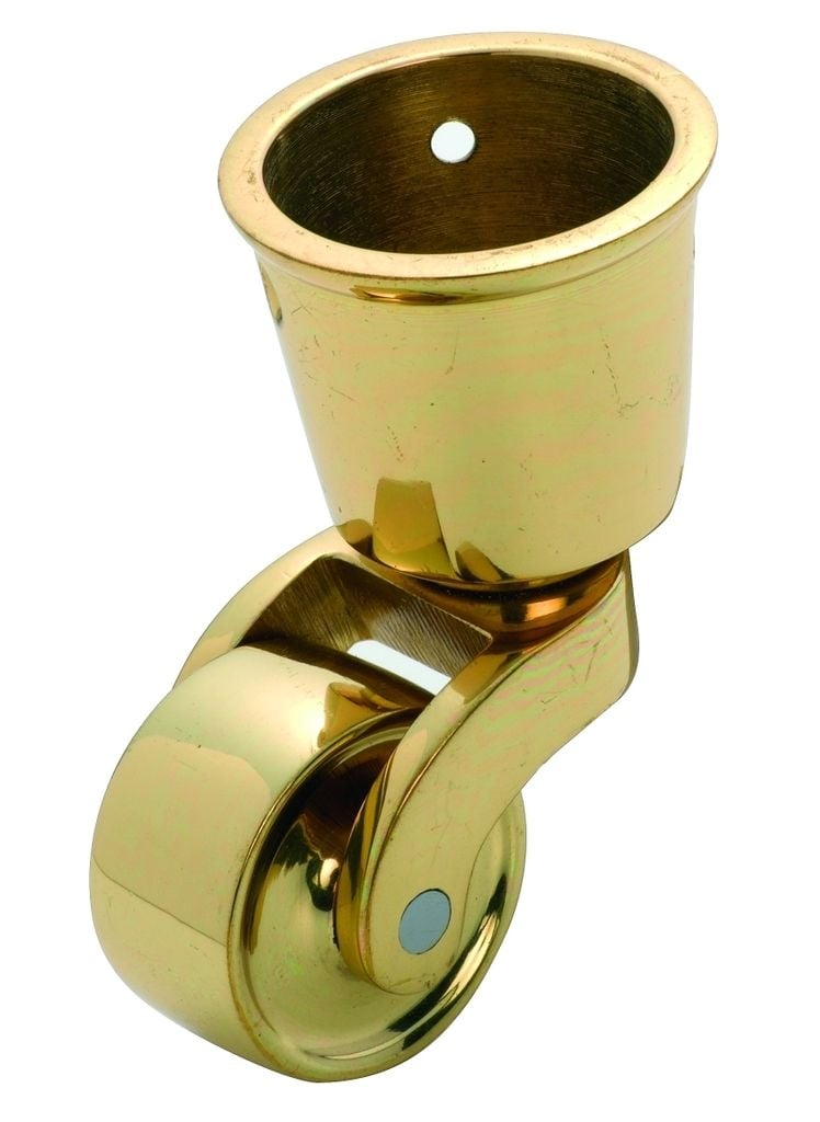 Cup Castor Polished Brass 32mm3530