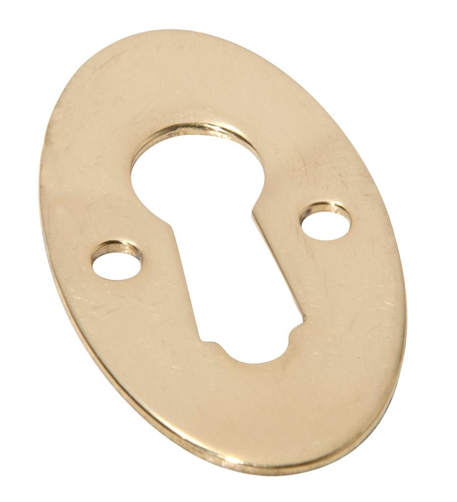 Oval Escutcheon Polished Brass3819