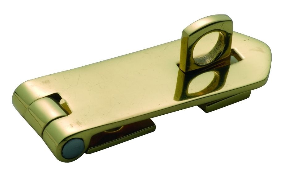 Hasp & Staple Polished Brass 60mm x 22mm3884