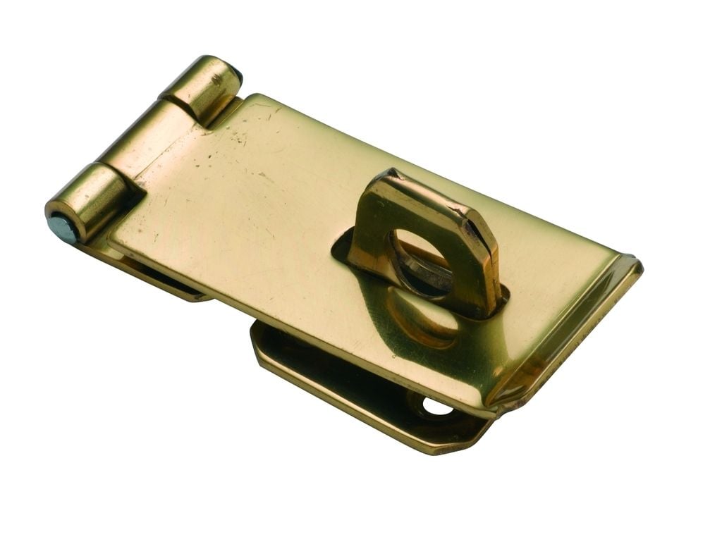 Hasp & Staple Polished Brass 75mm x 38mm3885