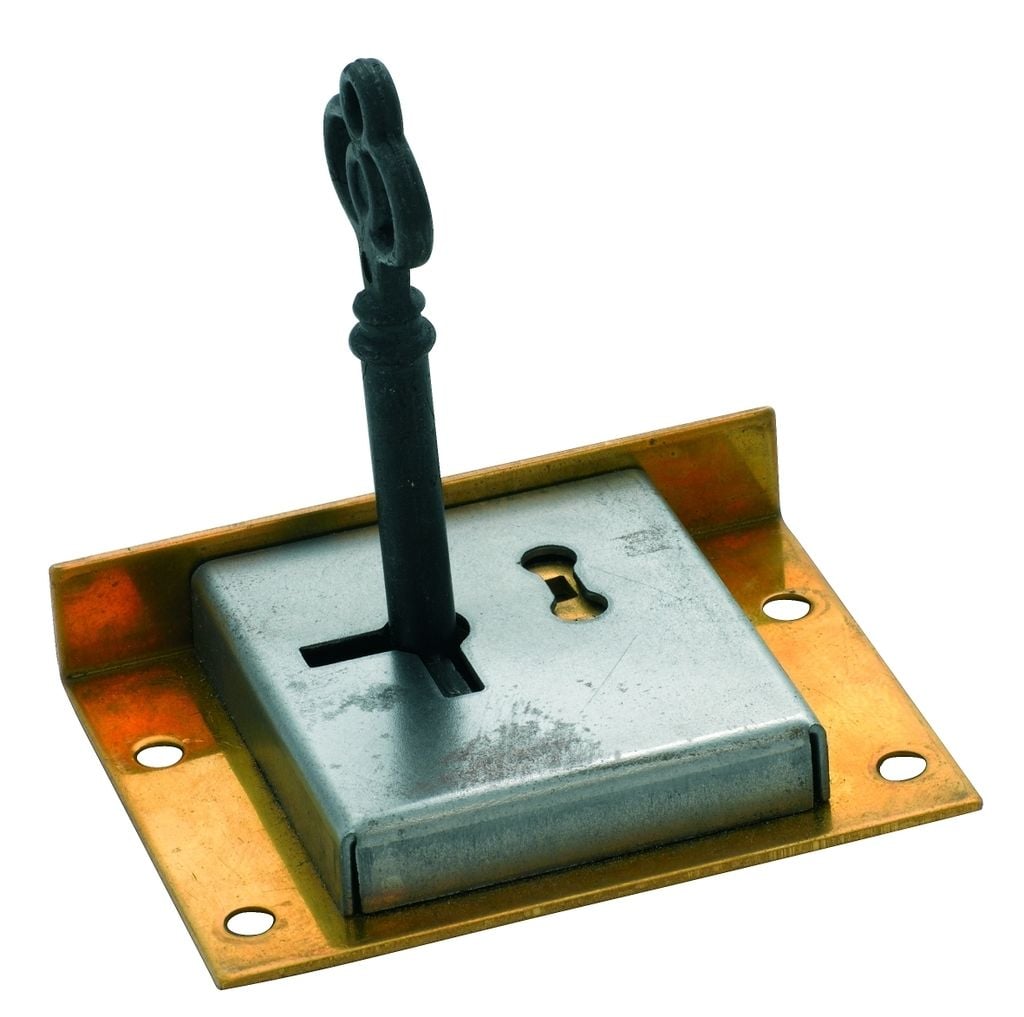 Drawer / Till Lock Brass 63mm x 48mm4006