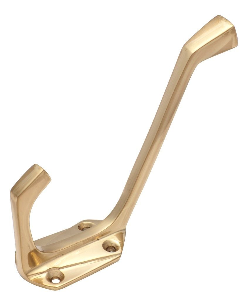 Deco Hat & Coat Hook Polished Brass4020