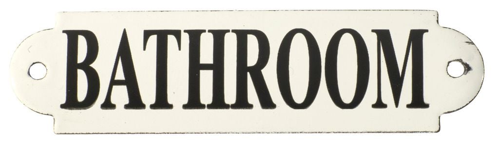 Enamel Sign 'Bathroom' 4540
