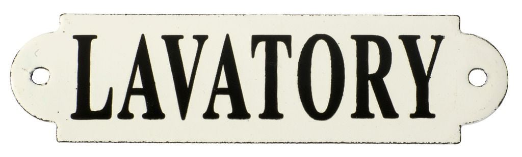 Enamel Sign 'Lavatory' 4541