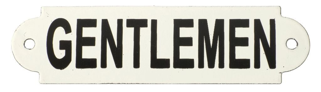 Enamel Sign 'Gentlemen' 4543