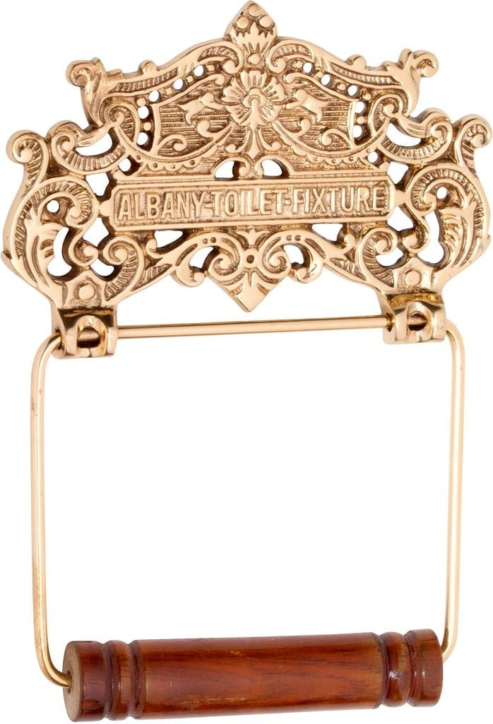 Albany Toilet Roll Holder Polished Brass4880