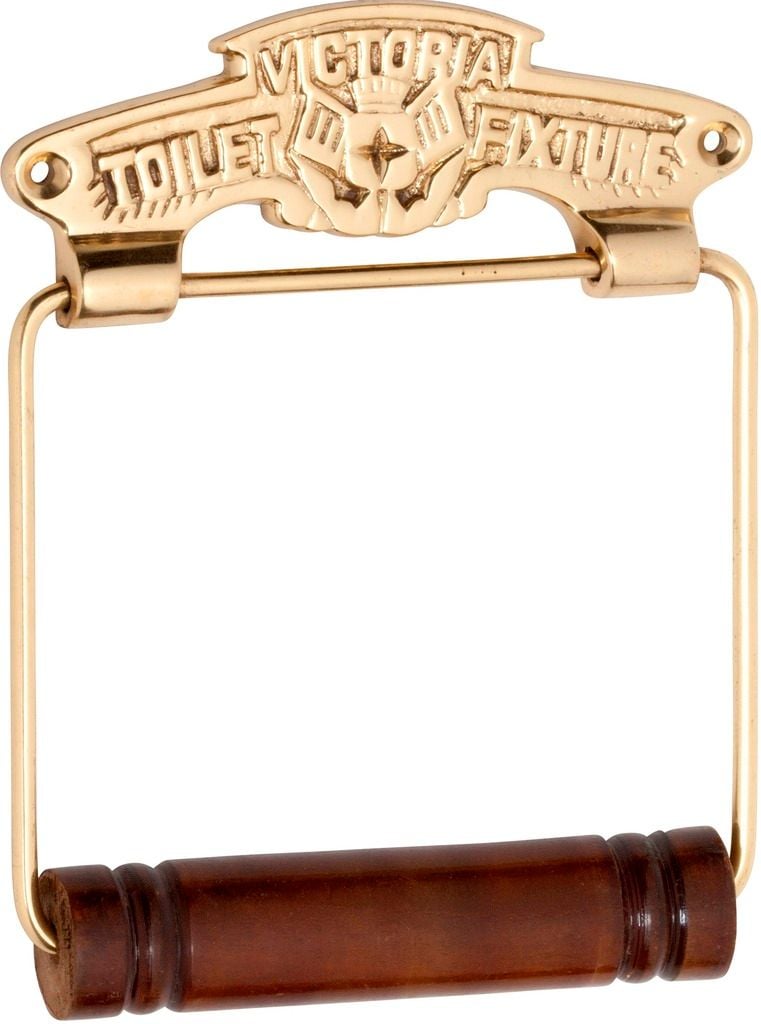 Victoria Toilet Roll Holder Polished Brass4883