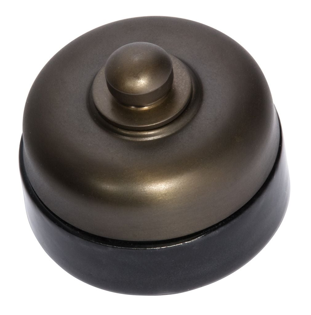 Black Porcelain Base Dimmer Antique Brass5156