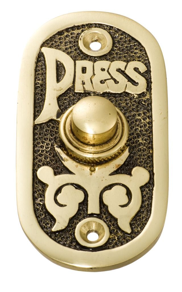 Bell Push Polished Brass/Black Background5501