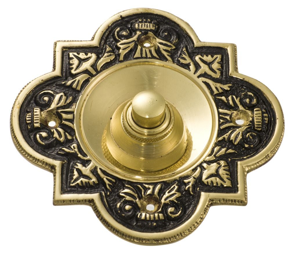 Bell Push Polished Brass/Black Background5502