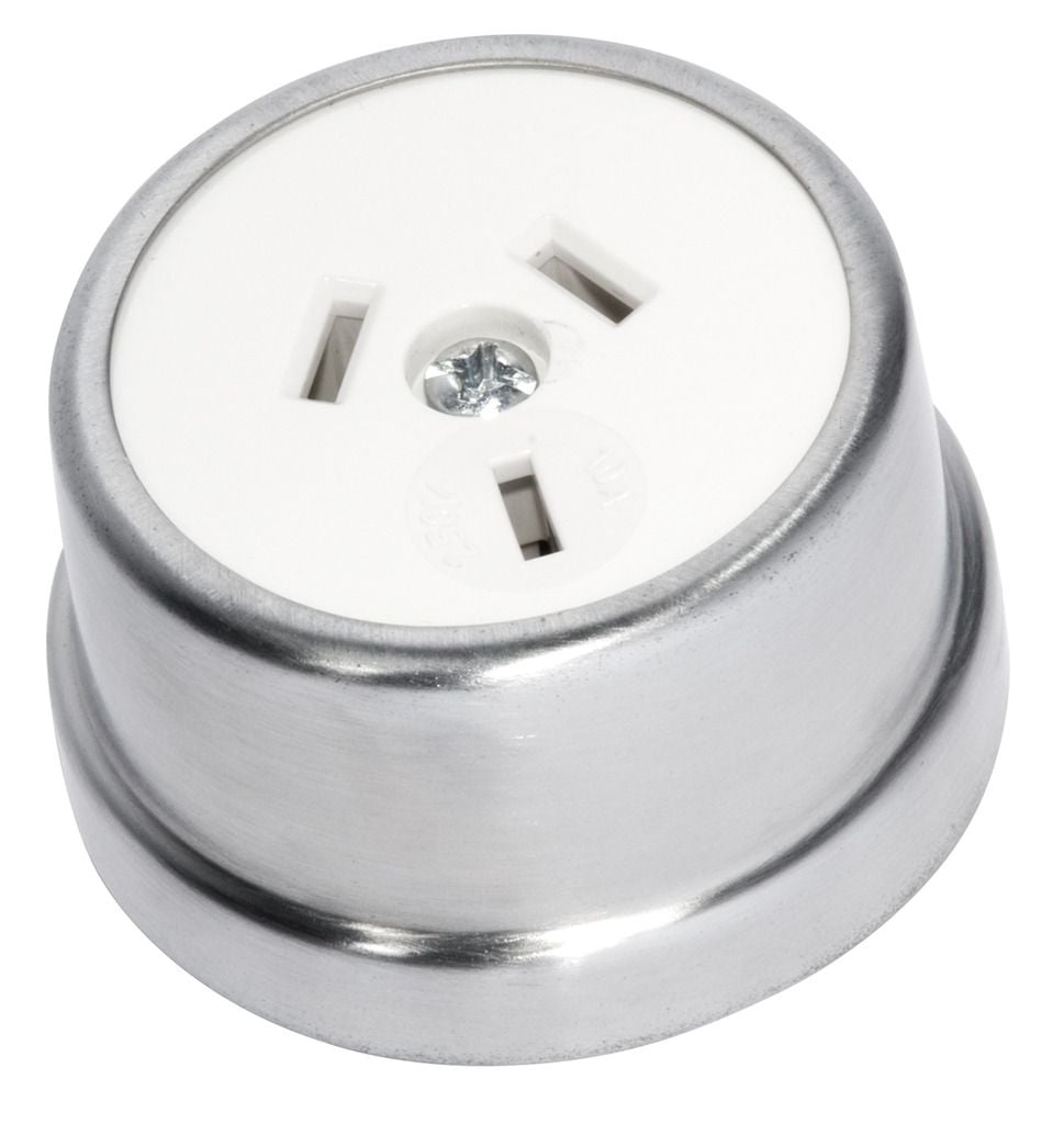 Traditional Socket Satin Chrome/White5525