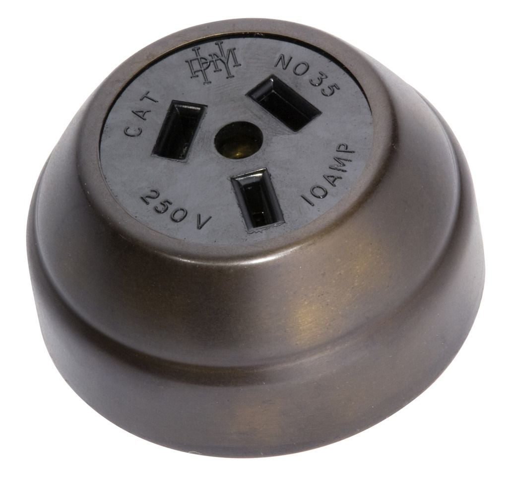 Federation Socket Antique Brass/Black5564