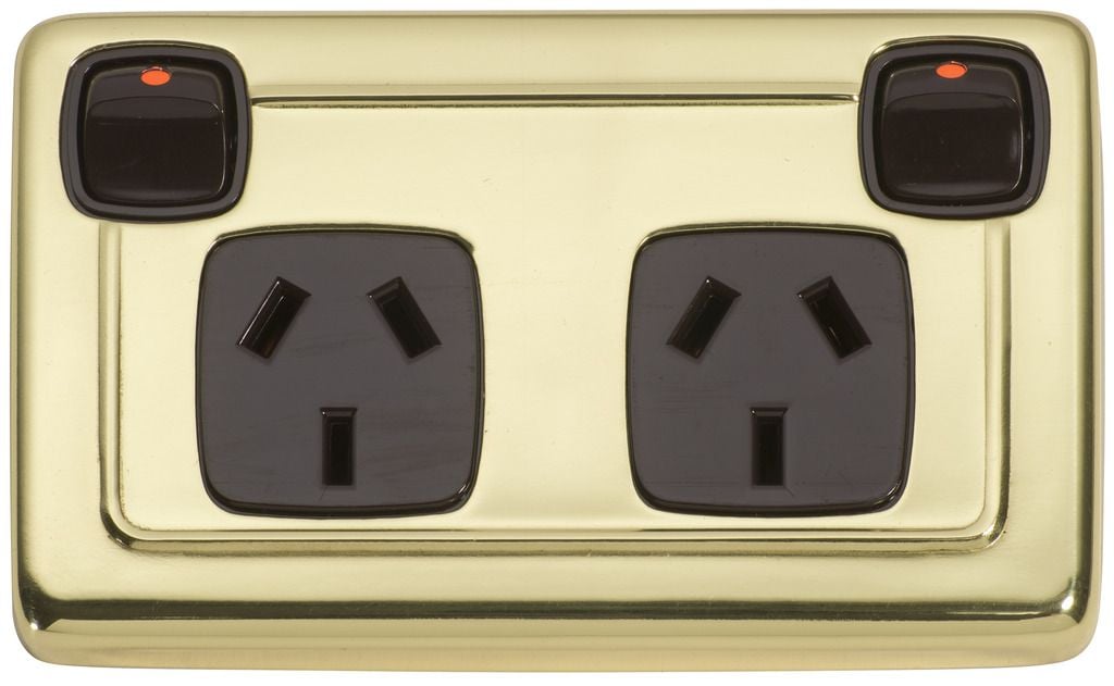 Double Power Point Polished Brass/Brown5809