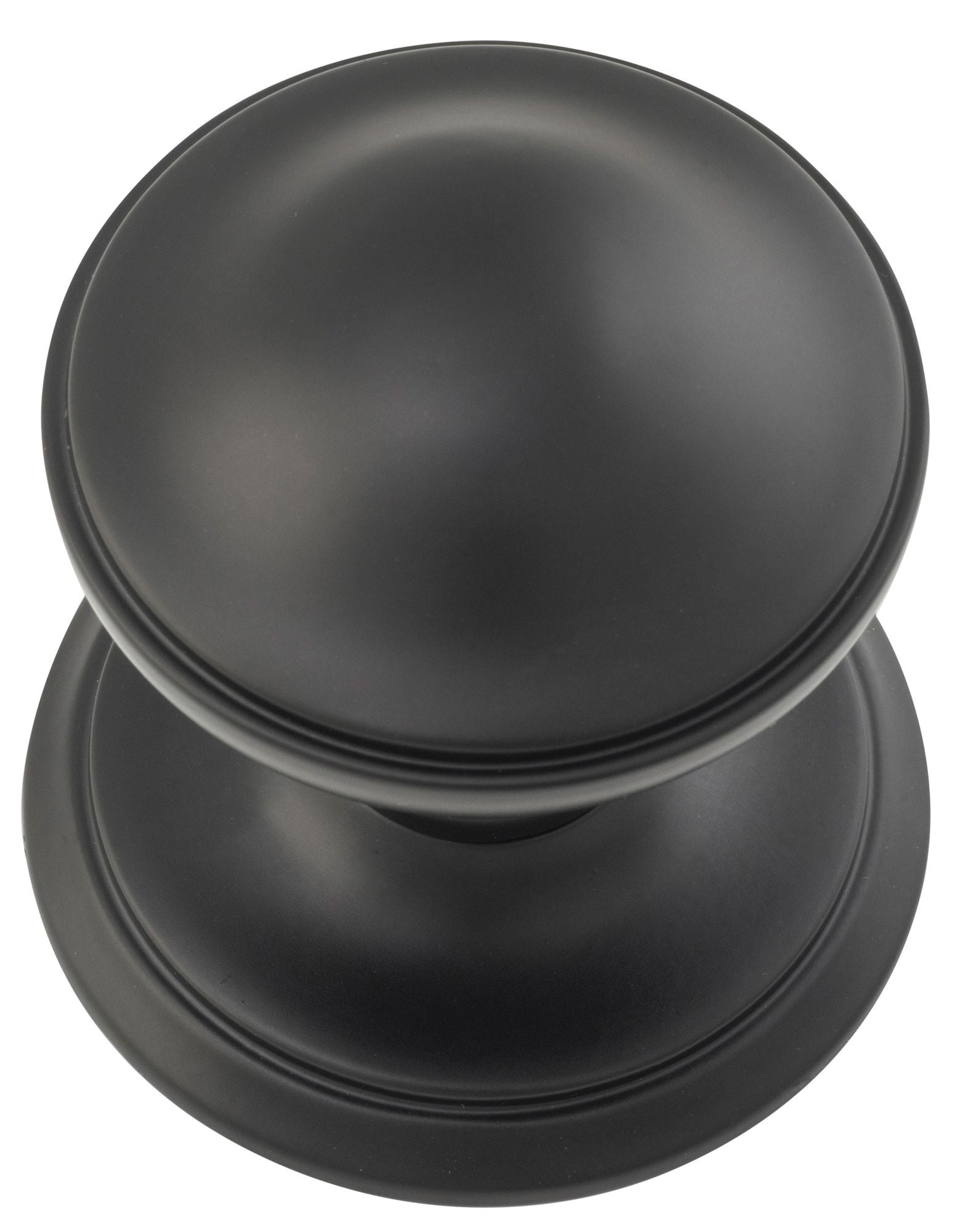 Centre Door Knob Matt Black 85mm1118
