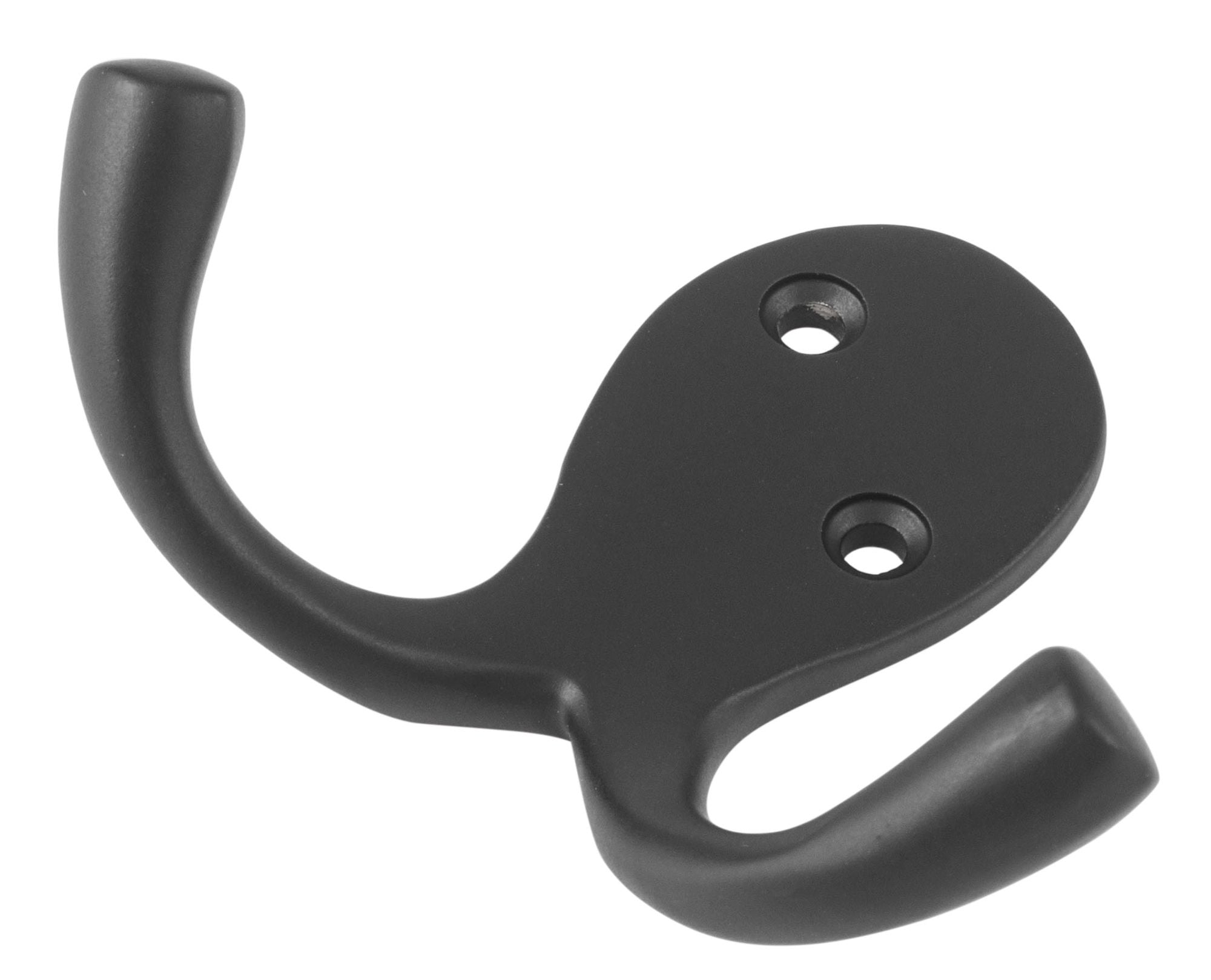 Double Robe Hook Matt Black1145