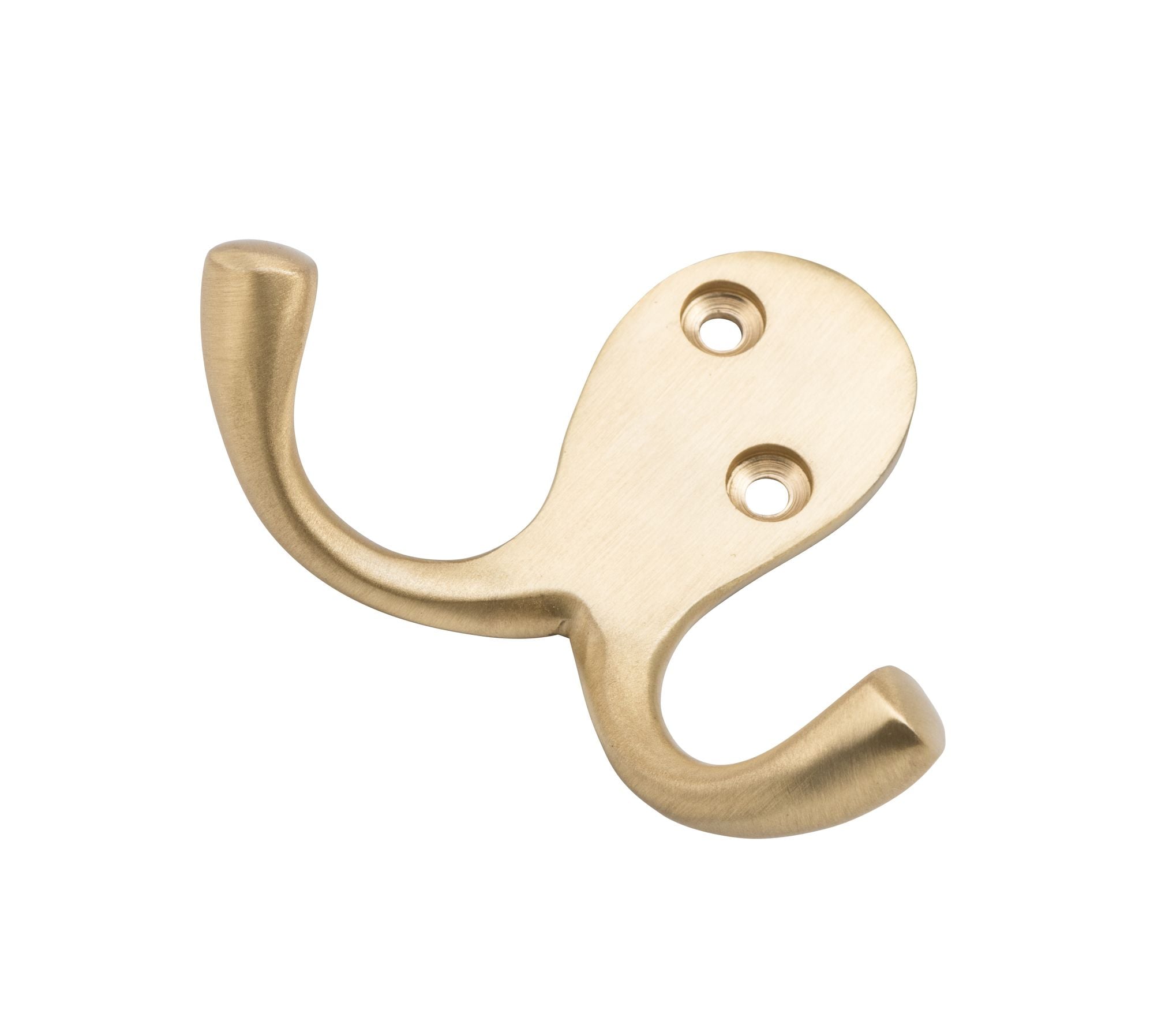 Double Robe Hook Satin Brass0136