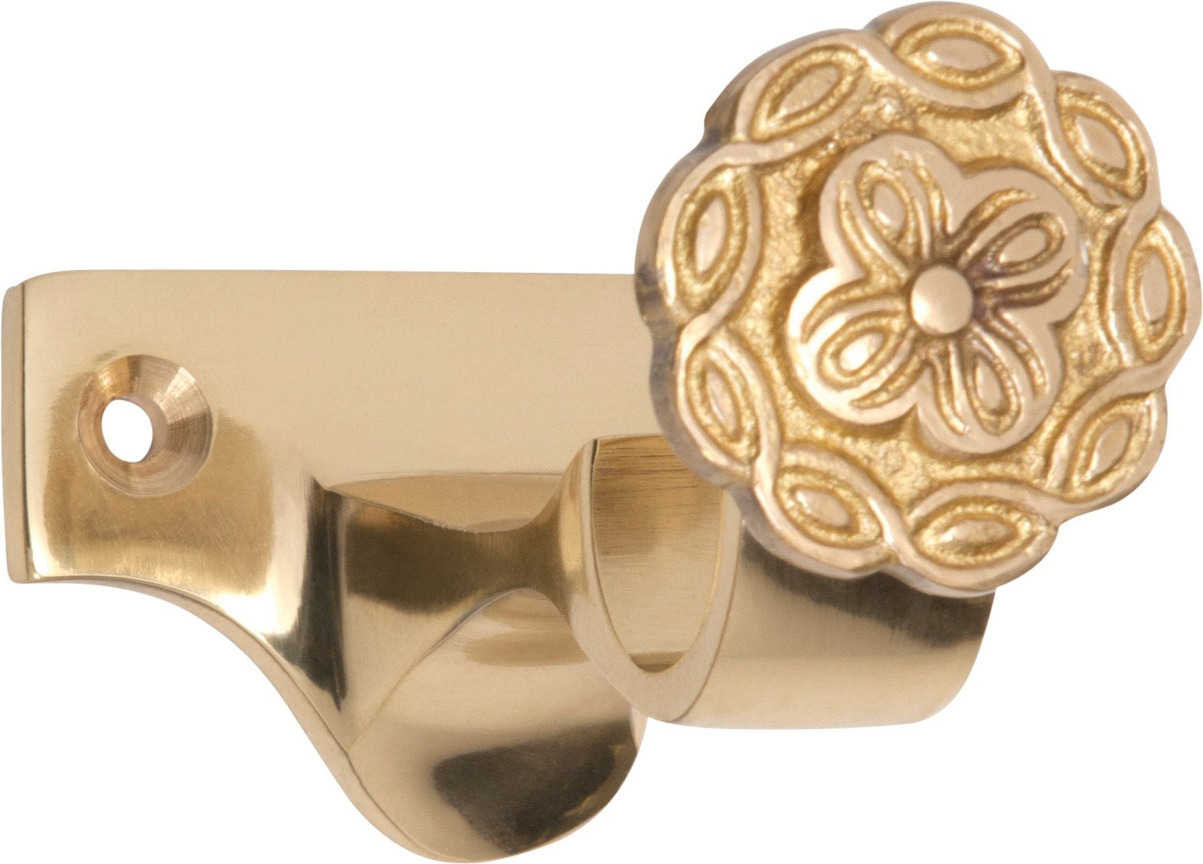 Curtain Bracket - Centre Polished Brass 19mm4601