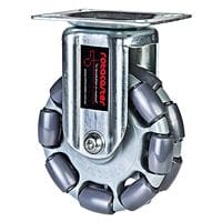 Double Rotacaster omni-wheel with mount & top plate