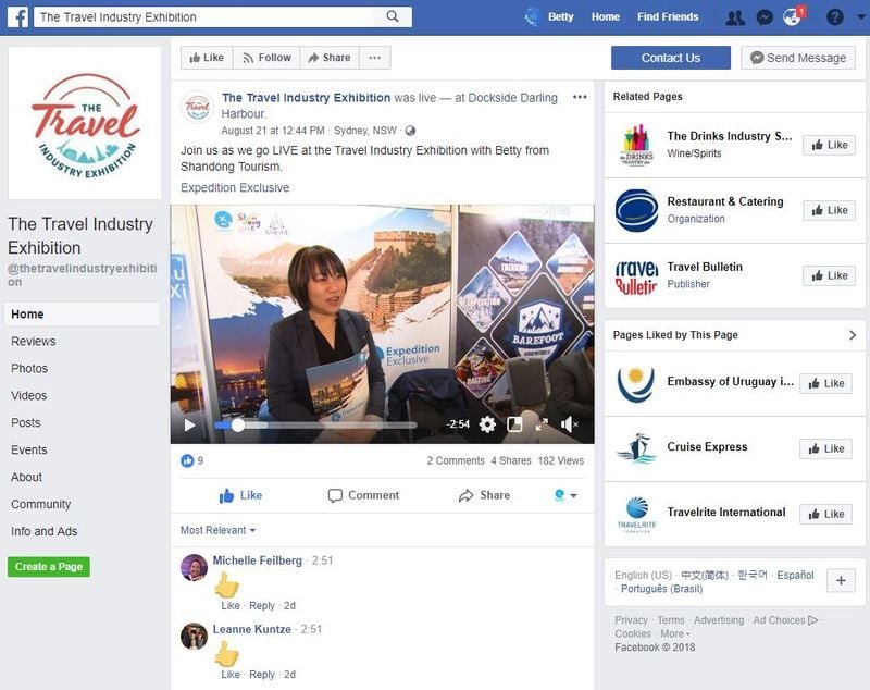 The Travel Industry Exhibition 21-22 August 2018