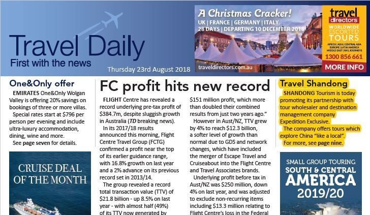 Expedition Exclusive is featured on the Travel Daily's news