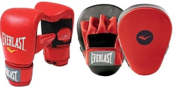 Everlast Glove Mitt Combo Set - Red