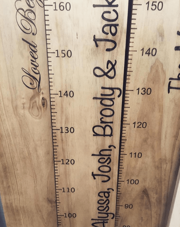 Wooden Ruler Height Chart Australia