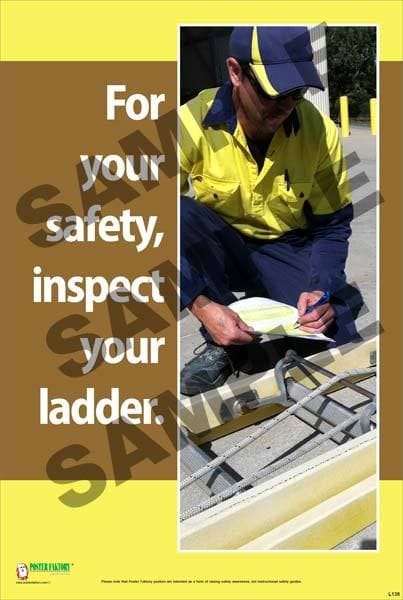 Ladder Safety Step Ladder Safety Posters Health And Safety Poster ...
