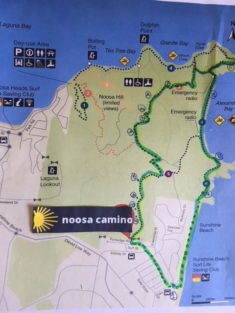noosa national park map Noosa Camino Map