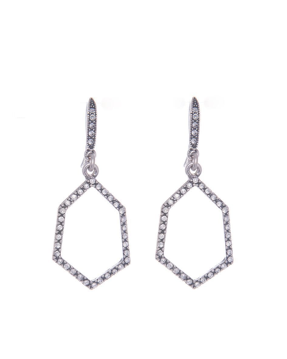 Hexagon Diamante Earrings