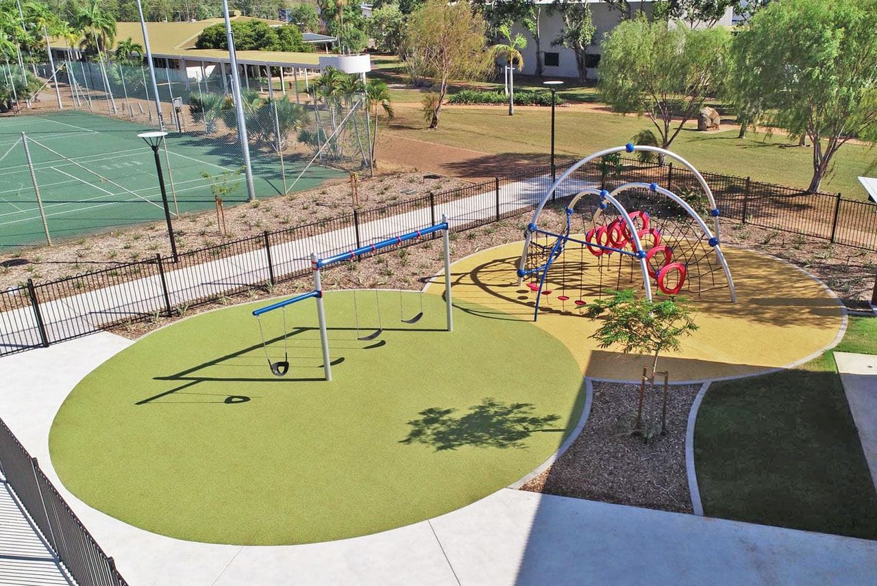 Wellness Centre Playground by NT Sports and Playground Surfacing