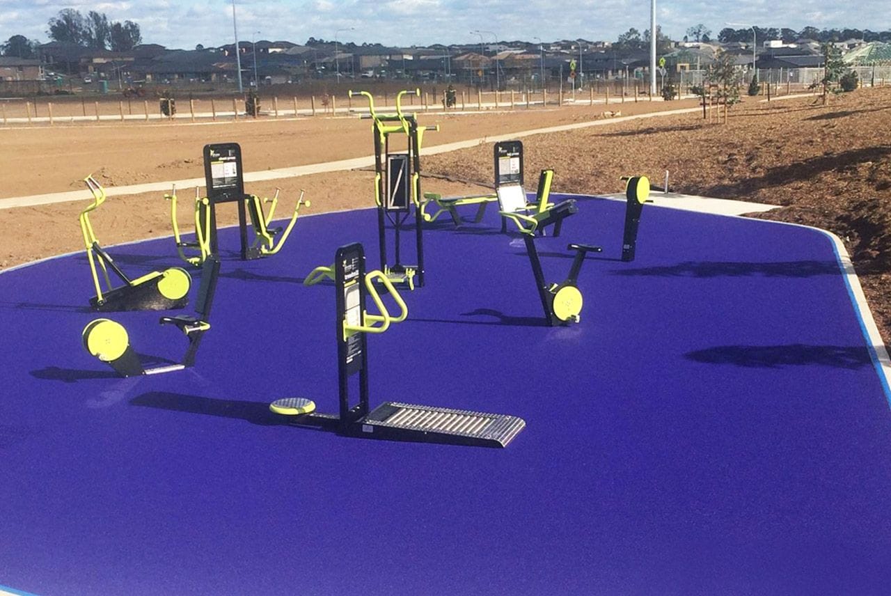 Gregory Hills Fitness Park by Synthetic Grass & Rubber Surfaces