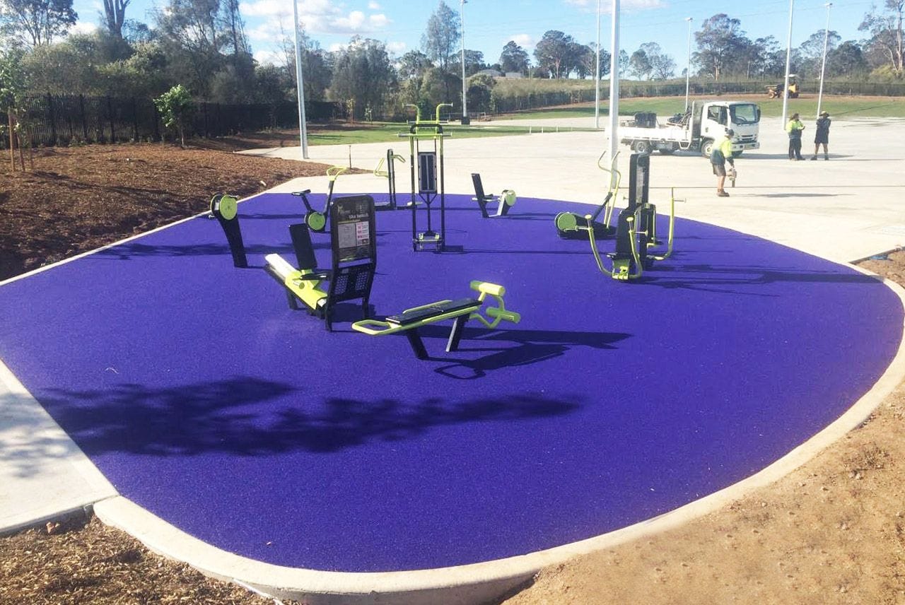 Gregory Hills Fitness Park by Synthetic Grass & Rubber Surfaces