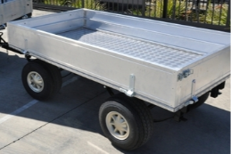 Custom 4-wheel cargo trailer trailer general cargo 4-wheel self steer custom | golf car world