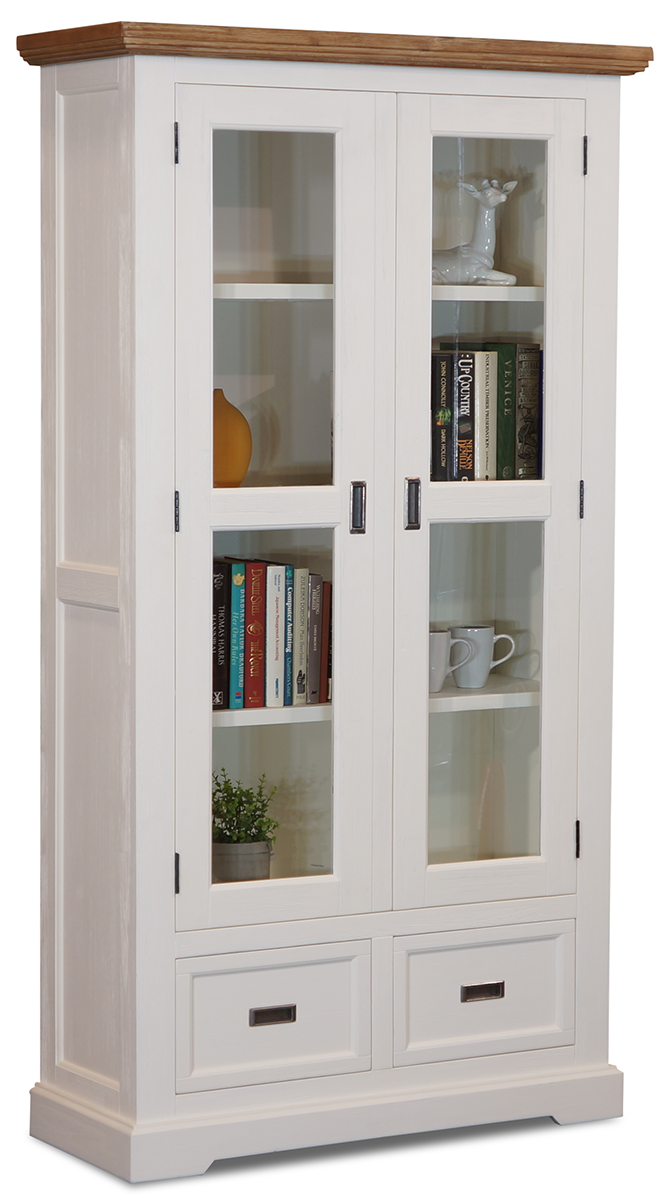 Hamptons Large Glass Display Unit