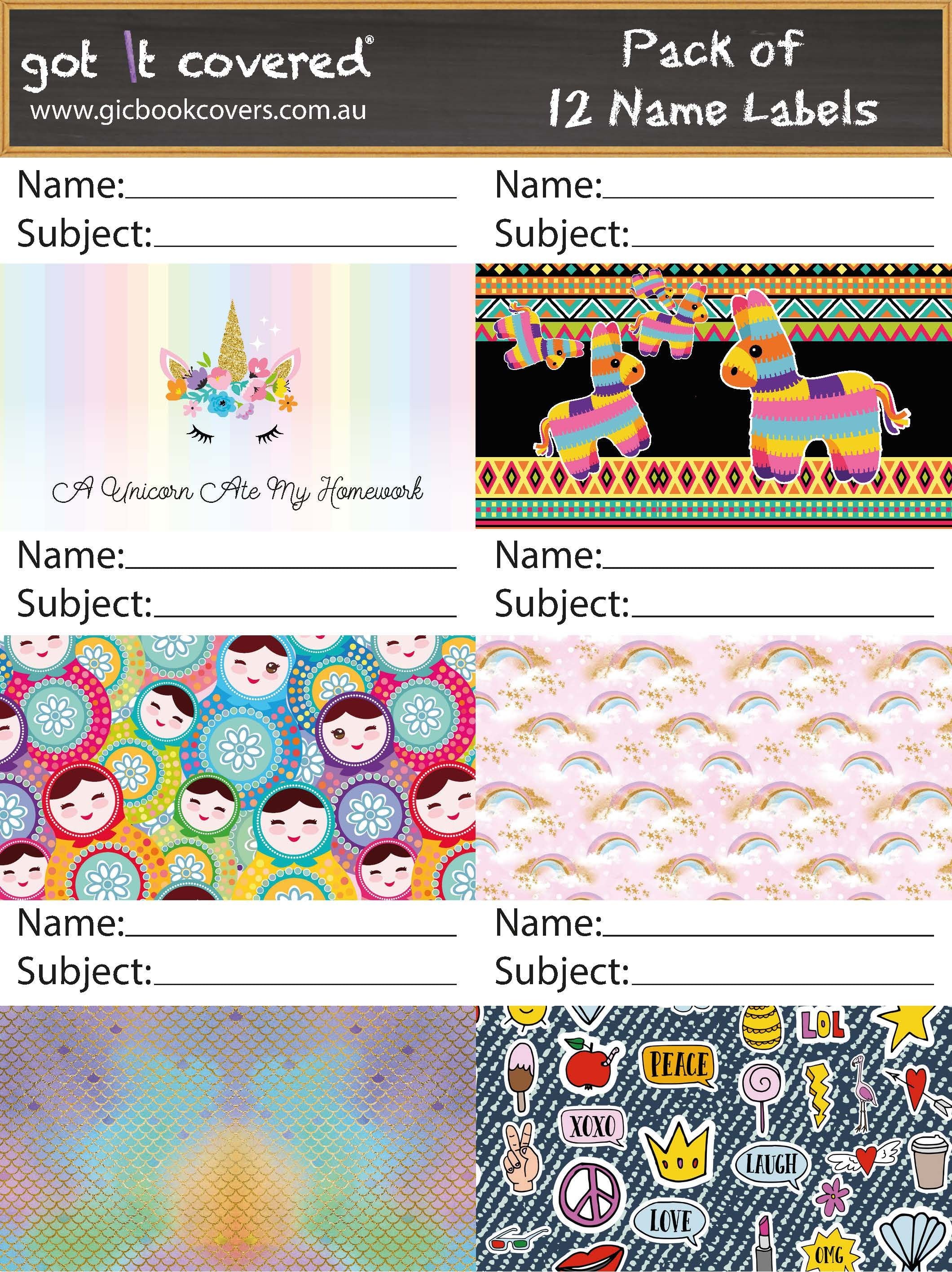 Name Labels | School Supplies | Got It Covered Australia